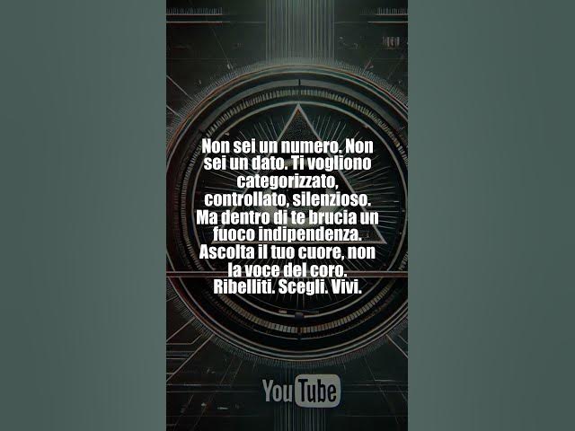 Video thumbnail for Non Sei Un Numero ! #revolution #shortvideo