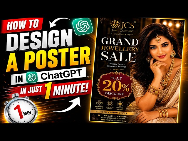 Video thumbnail for How to Design a Poster in ChatGPT in Just 1 Minute!