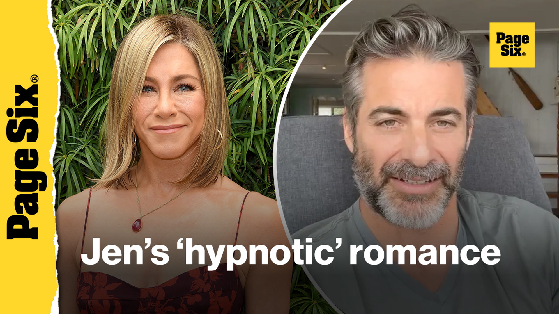 'Video thumbnail for Jennifer Aniston's rumored beau is a hypnotist & more celeb couples'