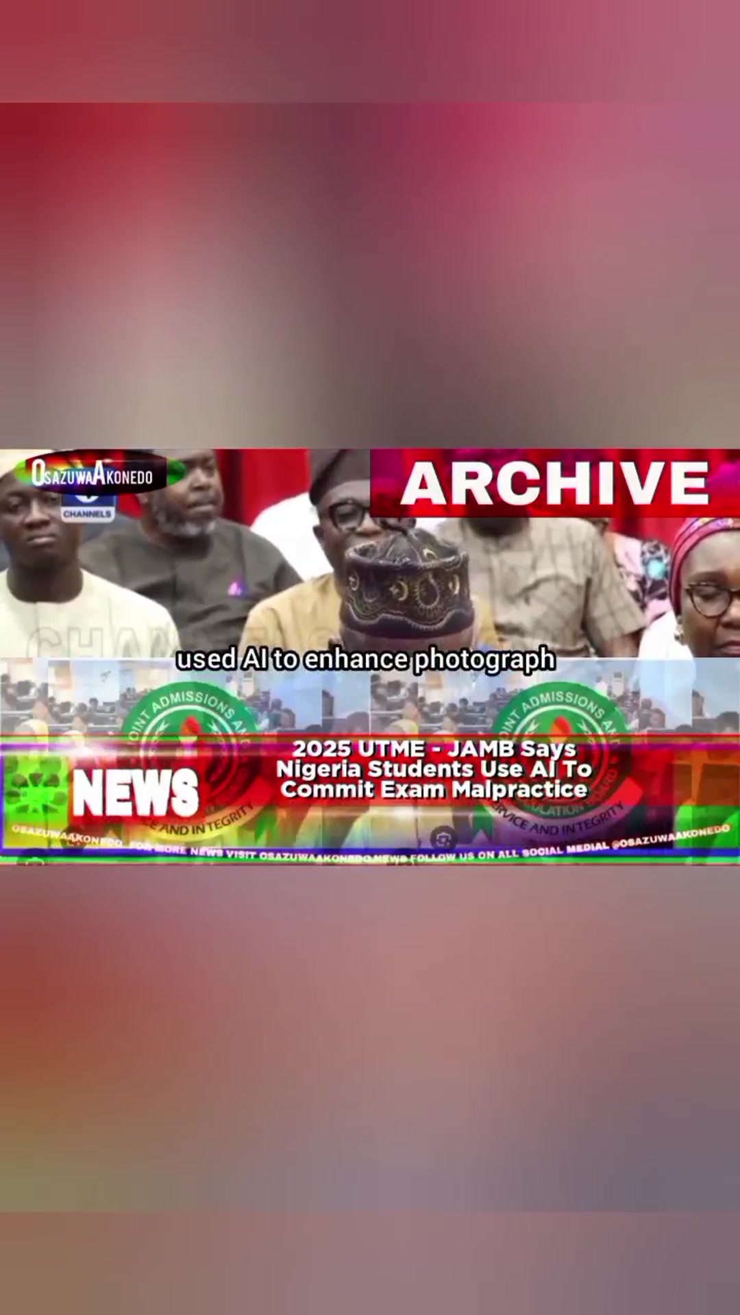 Video thumbnail for 2025 UTME - JAMB Says Nigeria Students Use AI To Commit Exam Malpractice