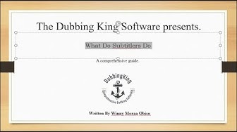 'Video thumbnail for What Do Subtitlers Do? (Case Study)'