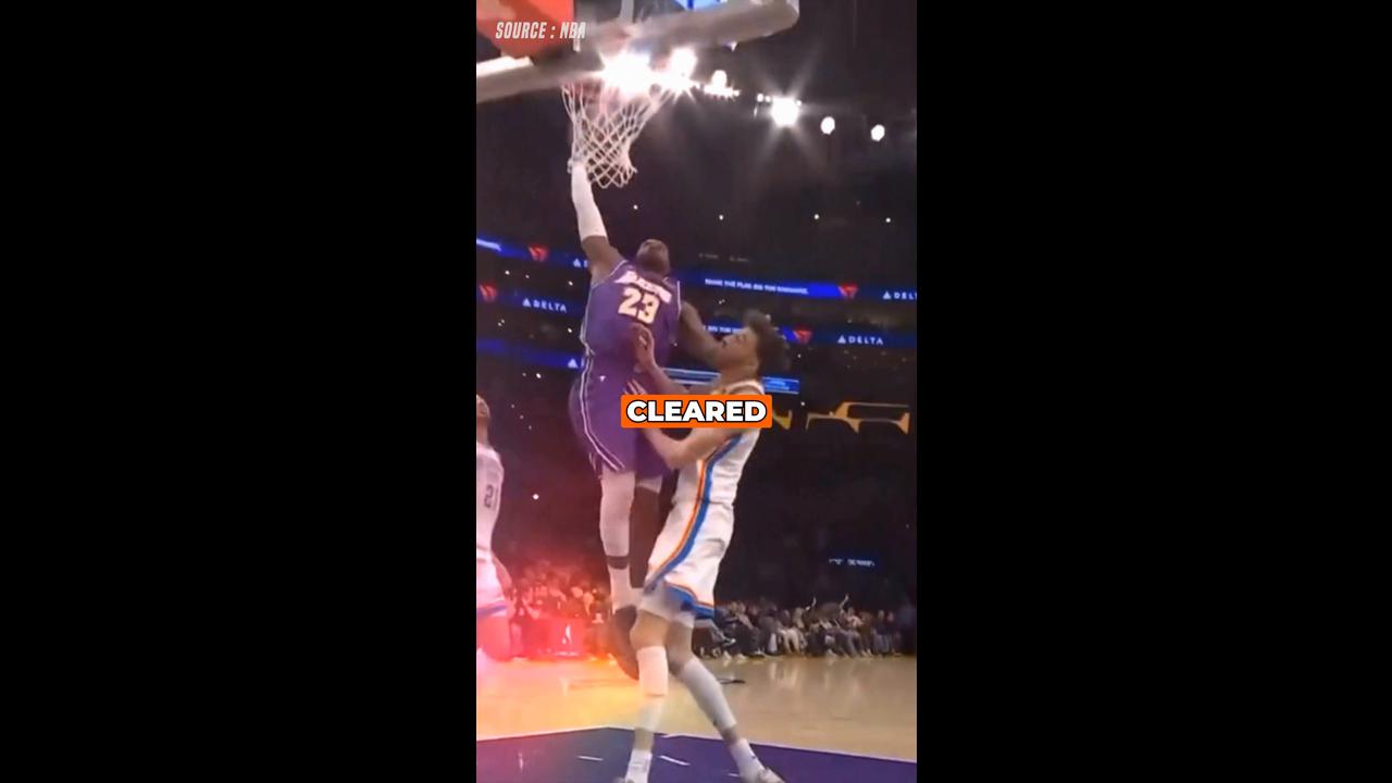 Video thumbnail for LeBron James Attacks the Rim and Forces Chet Holmgren to Make a Business Decision