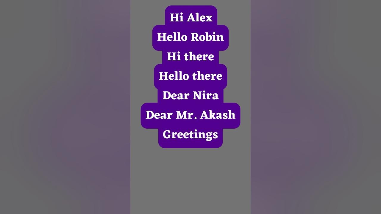 'Video thumbnail for Greetings in Letters and E mails'