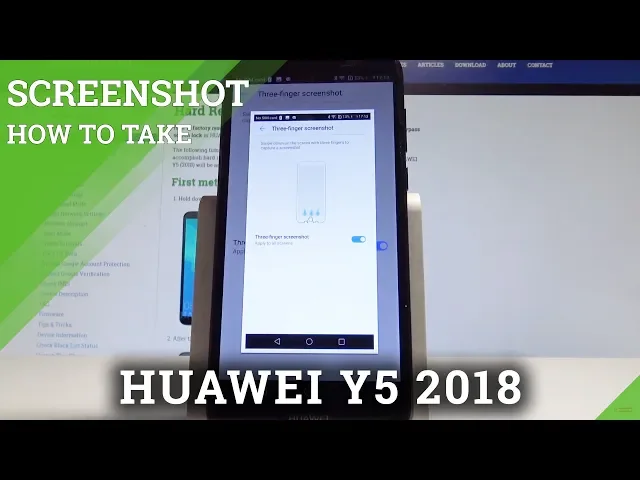 Video thumbnail for How to Take Screenshot in HUAWEI Y5 (2018) - Save & Share Screenshot