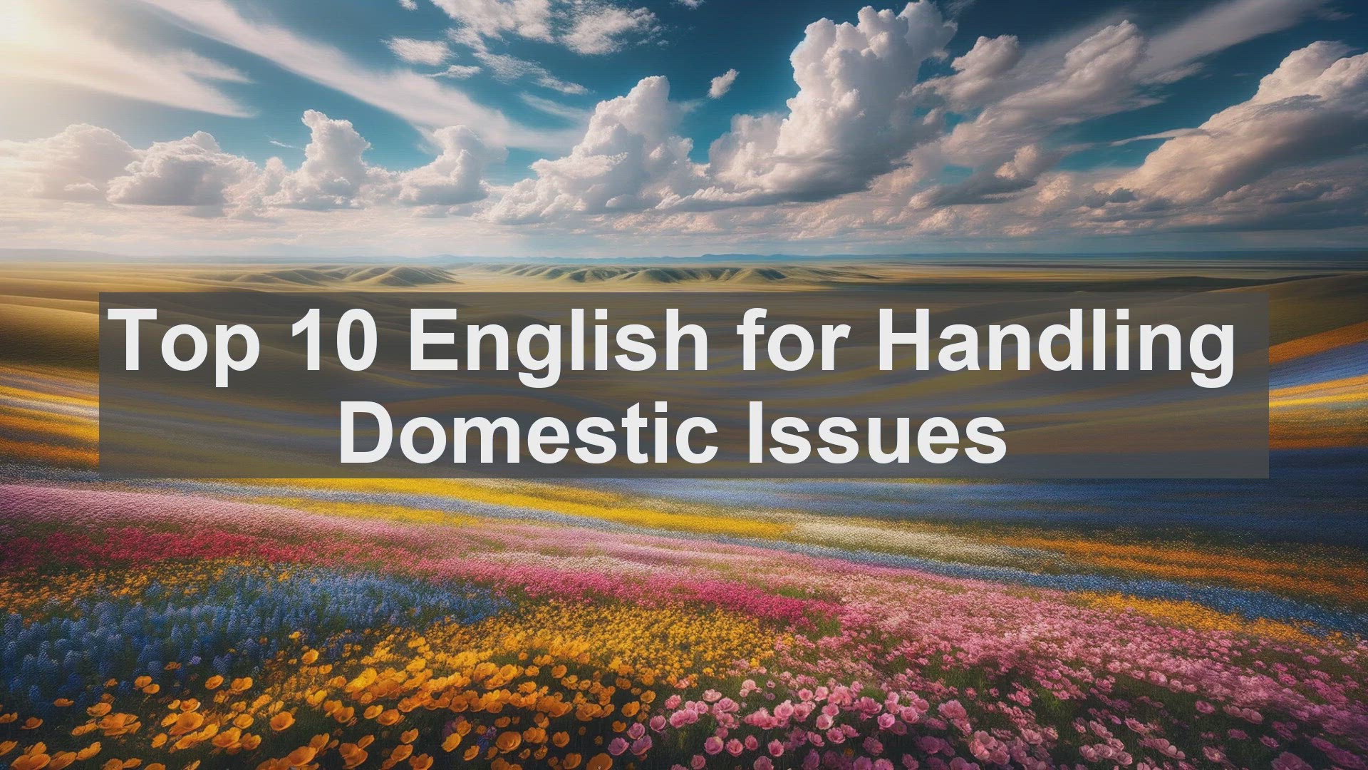 'Video thumbnail for Top 10 English for Handling Domestic Issues'