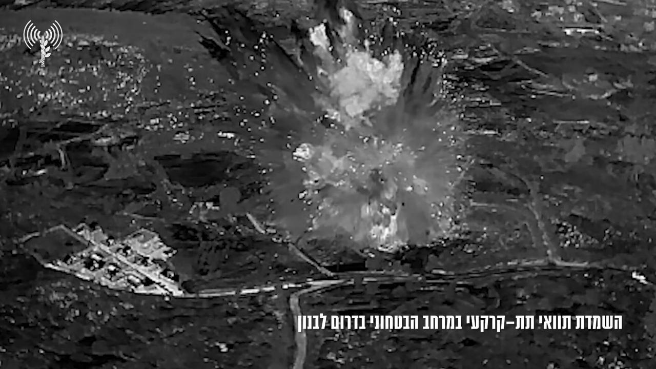 Video thumbnail for Lebanon: Israeli Forces Say Hezbollah Underground Route Destroyed in Southern Lebanon.