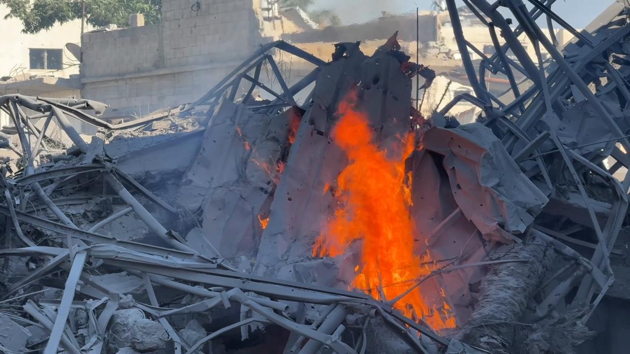 Video thumbnail for Israeli Strike Hits Gaza City 25.