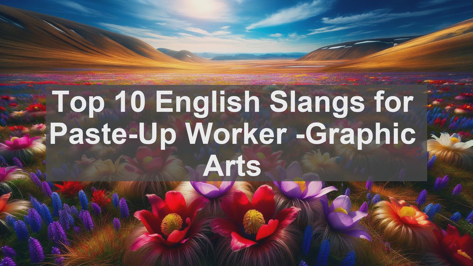 'Video thumbnail for Top 10 English Slangs for PasteUp Worker Graphic Arts'