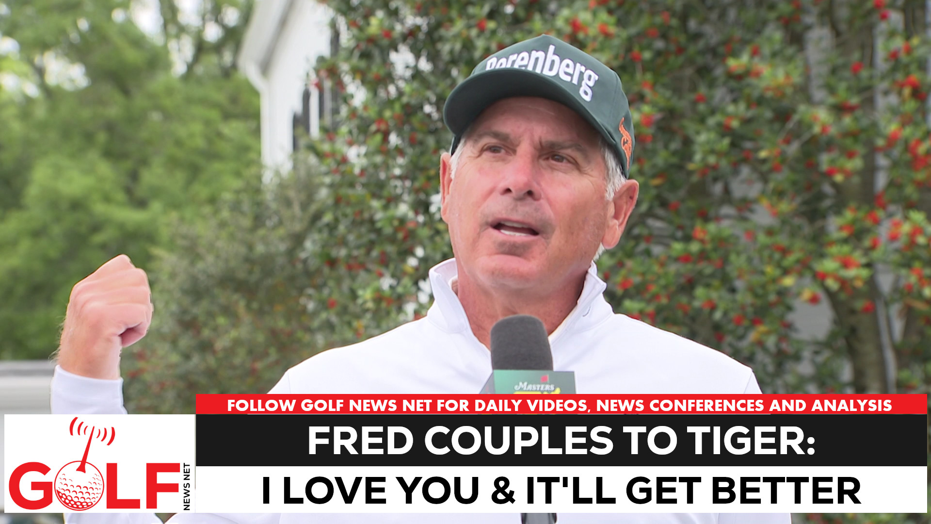 Video thumbnail for Fred Couples to Tiger Woods: I love you, and things will get better