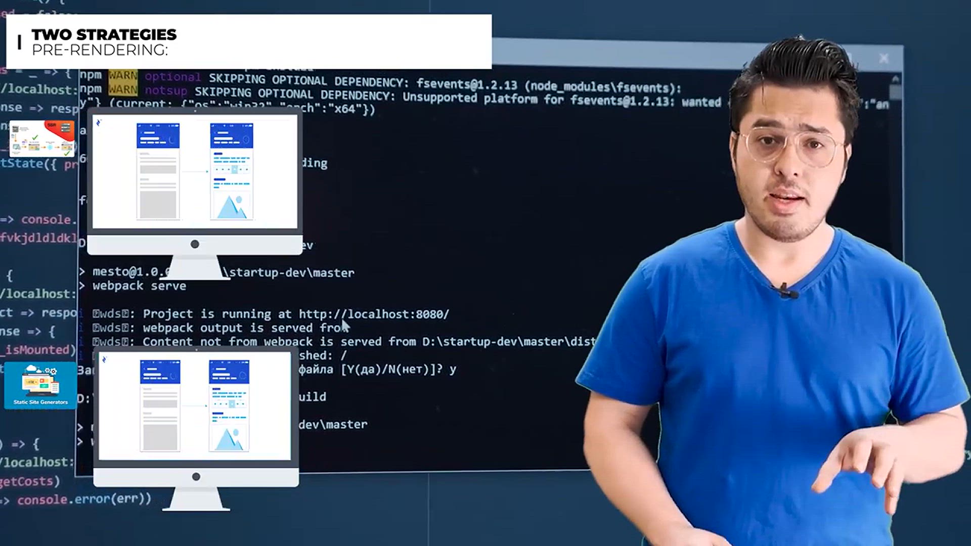 'Video thumbnail for Static site generation, getStaticProps() & getStaticPaths _ NextJs Tutorial for Beginners #23'