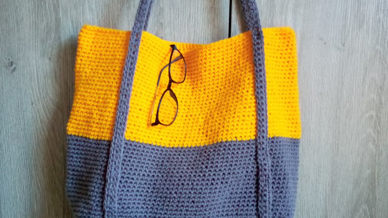 Video thumbnail for EASY Crochet tote bag- Beginner friendly