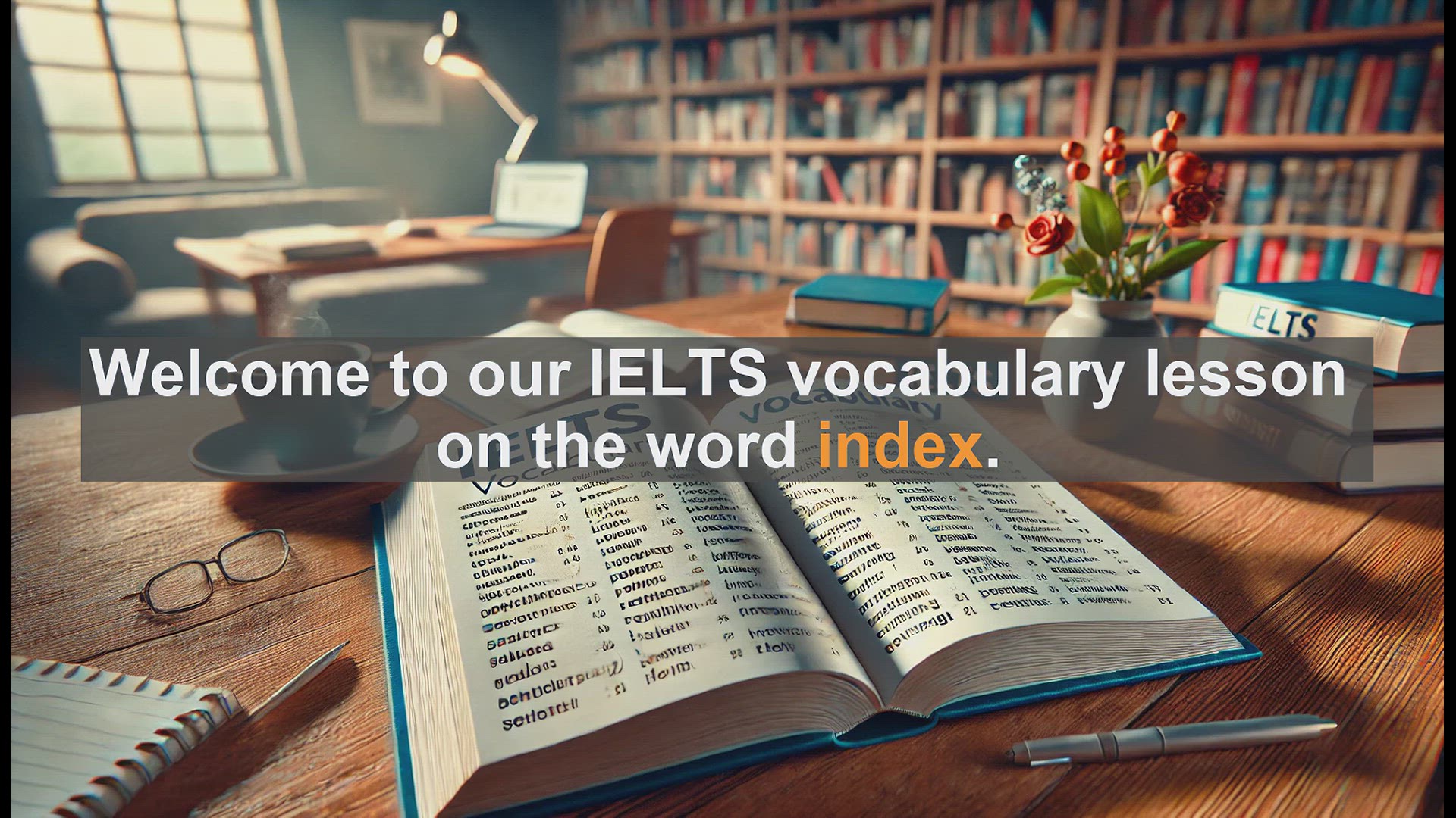 'Video thumbnail for 2500 Must Know IELTS 6.5 Vocabulary - IELTS Vocabulary: Mastering the Word 'Index''