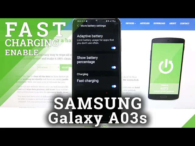 Video thumbnail for How to Turn On Fast Charging on SAMSUNG Galaxy A03S – Enable Fast Charging Mode