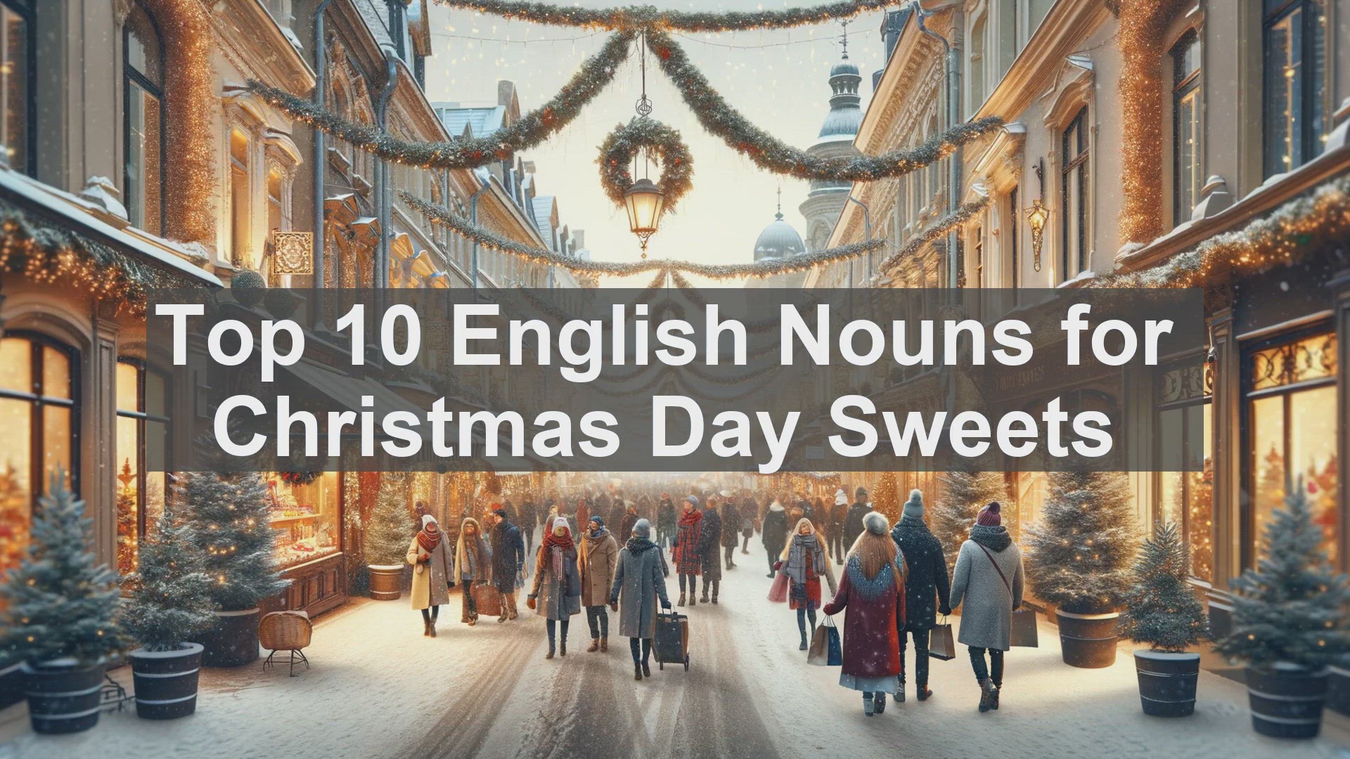 'Video thumbnail for Top 10 English Nouns for Christmas Day Sweets'