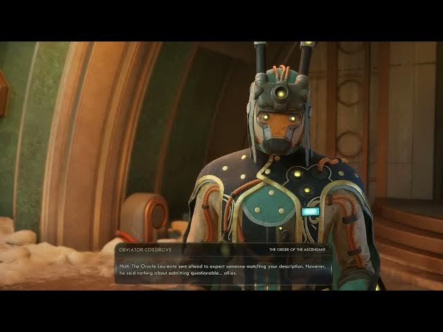 Video thumbnail for The Outer Worlds 2 - An Equitable Arrangement: Reach Laplace's Garden: Talk To Obviator Cosgrove