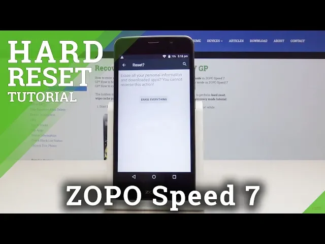 Video thumbnail for How to Hard Reset ZOPO Speed 7 - Erase All Data & Content