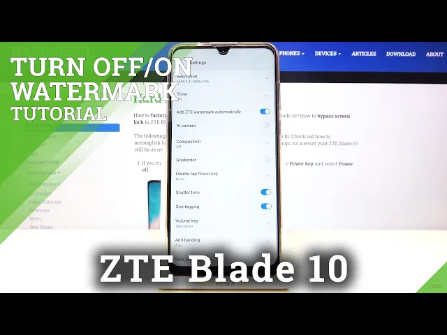 Video thumbnail for ZTE Blade 10 How to Turn On / Off Camera Watermark