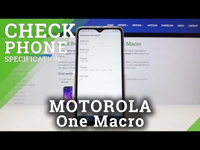 Video thumbnail for How to Check Phone Specification in MOTOROLA One Macro – Check Phone Details