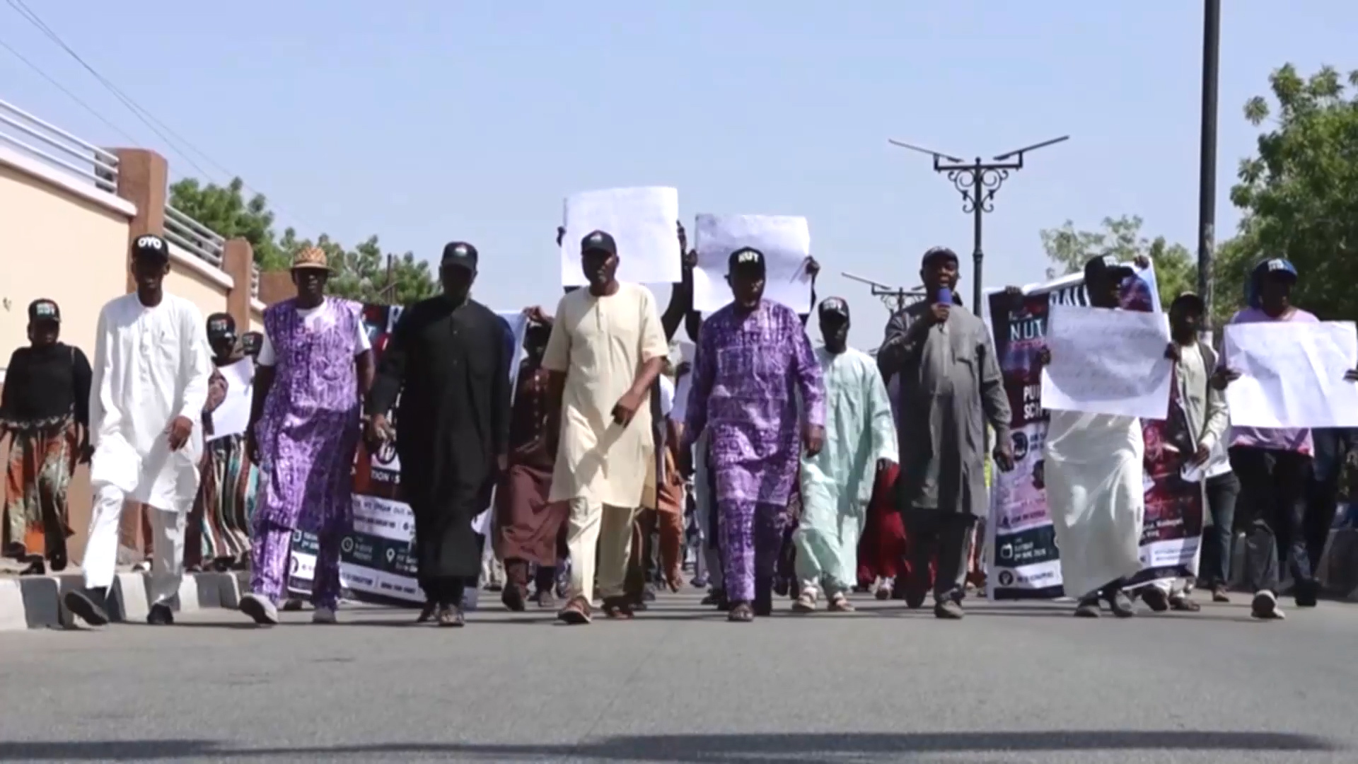 Video thumbnail for Teachers in northern Nigeria protest abduction of school children