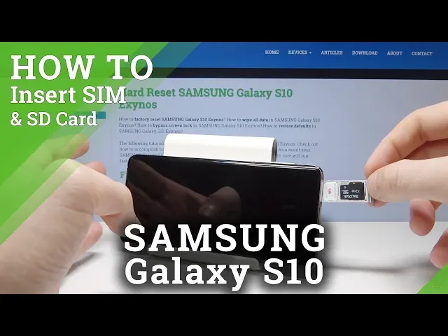 Video thumbnail for Insert SIM and SD Card to Samsung Galaxy S10 – Input Nano SIM & Micro SD Card