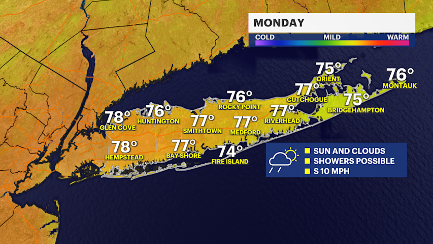 Video thumbnail for Humidity sticks around, with storm chances this week for Long Island