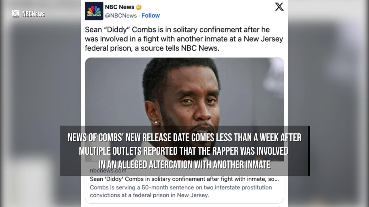 Video thumbnail for Sean 'Diddy' Combs' release date brought forward.