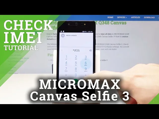 Video thumbnail for How to Check IMEI Number in MICROMAX Selfie 3 - IMEI & Serial Number