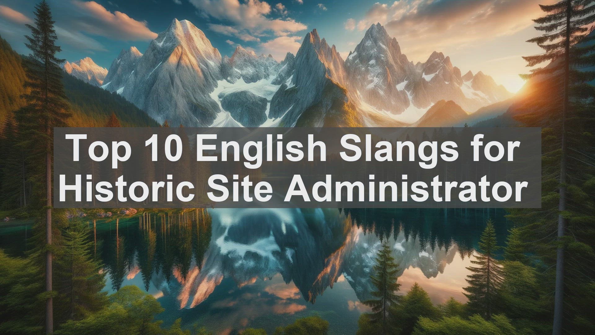 'Video thumbnail for Top 10 English Slangs for Historic Site Administrator'