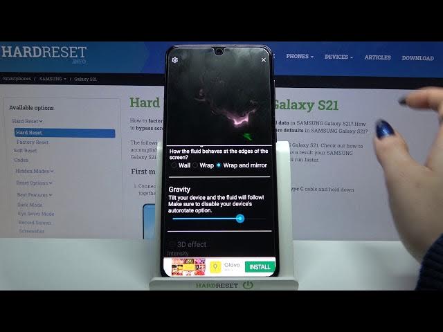 Video thumbnail for How to Download & Apply Magic Fluids on SAMSUNG Galaxy S21 – Find Live Wallpaper Options