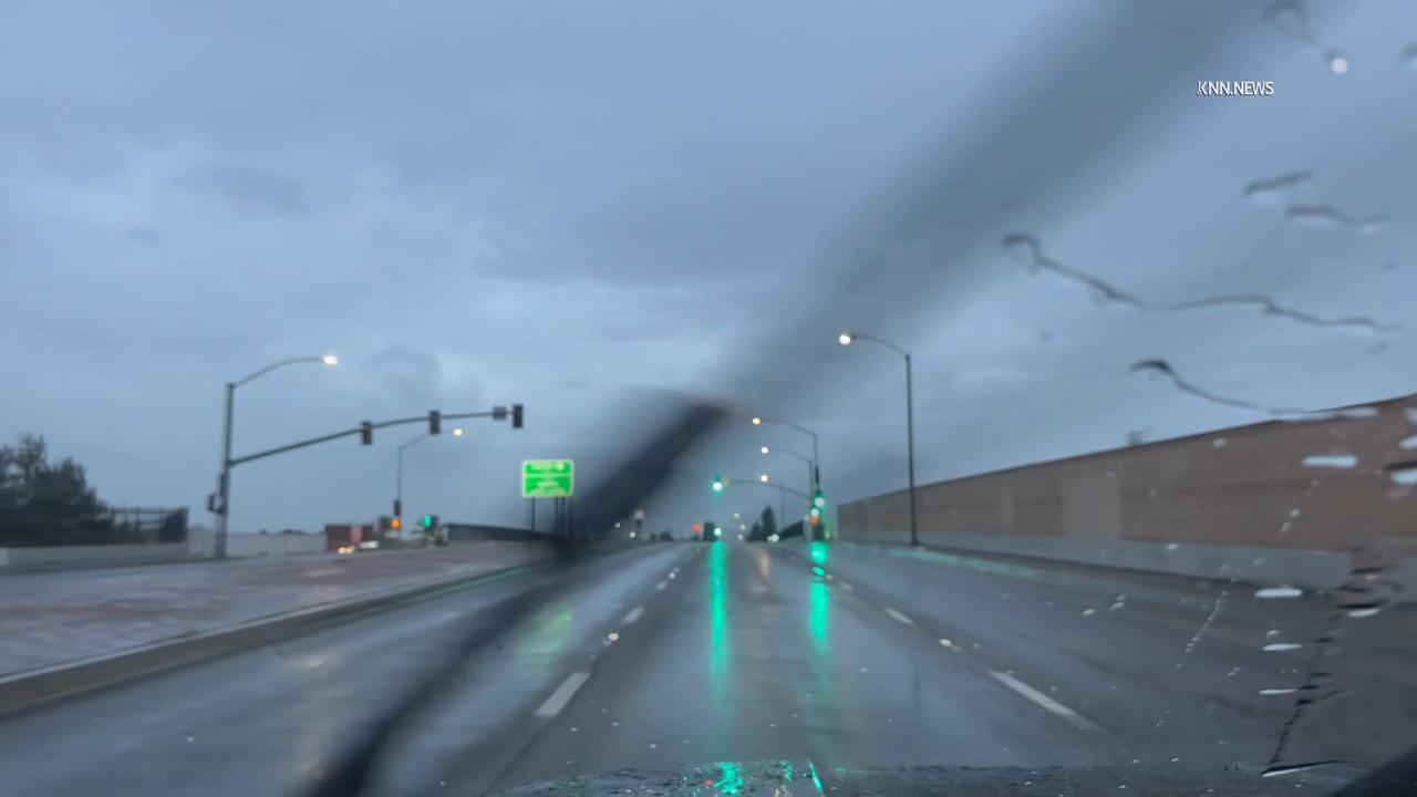 Video thumbnail for US, Los Angeles: Pomona Morning Rain.