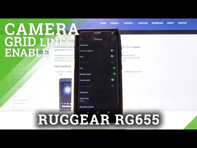 Video thumbnail for How to Turn On / Off Camera Gridlines on RugGear RG655 – Create Perfect Composition