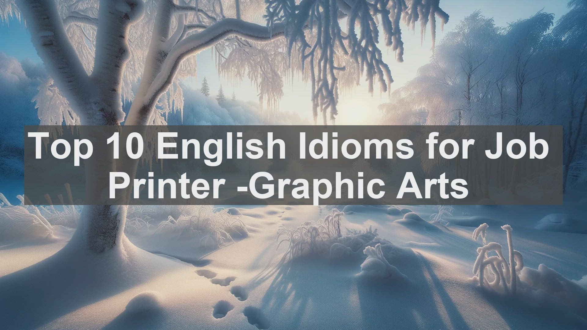 'Video thumbnail for Top 10 English Idioms for Job Printer Graphic Arts'