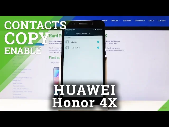 Video thumbnail for How to Copy Contacts from HUAWEI Honor 4X - Transfer Numbers