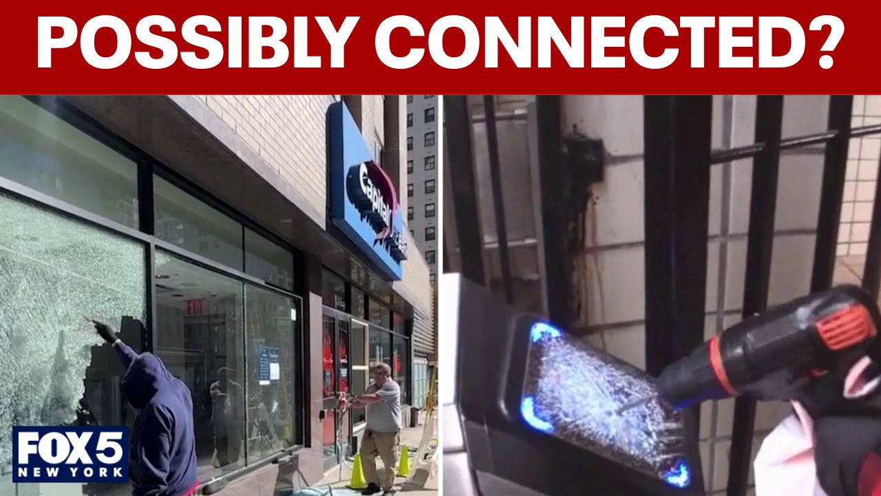 Video thumbnail for NYPD probes anti-Israel graffiti at UES bank for link to subway vandalism | What we know