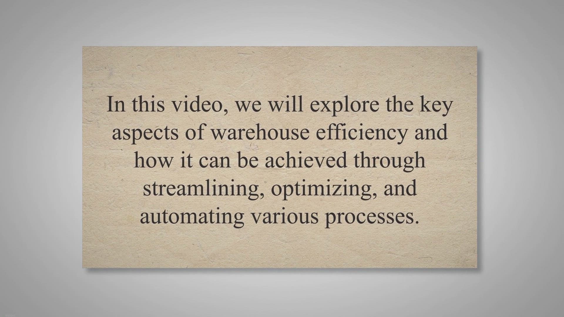 Video thumbnail for Mastering Warehouse Efficiency: Streamlining, Optimizing, and Automating for Success