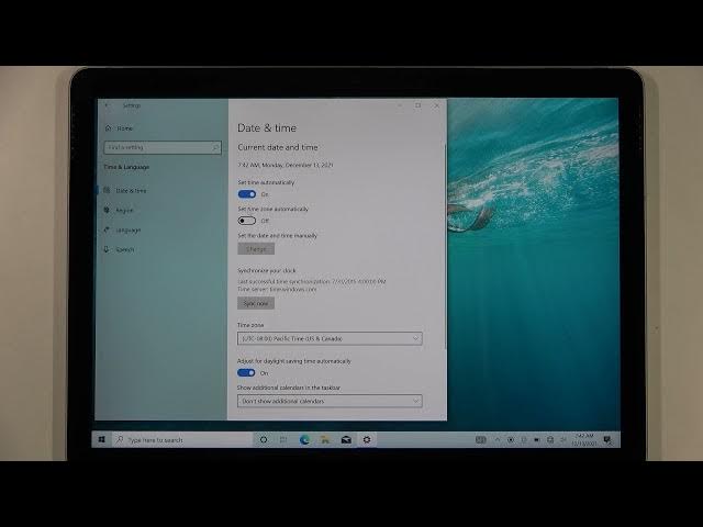 Video thumbnail for How to Change Date & Time Settings on MICROSOFT Surface Go 2 – Set Current Time Zone