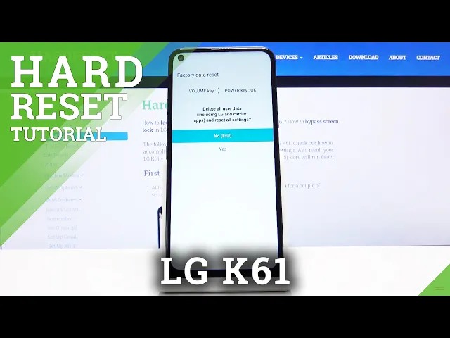 Video thumbnail for How to Hard Reset LG K61 by Recovery Mode - Factory Reset / Remove Screen Lock