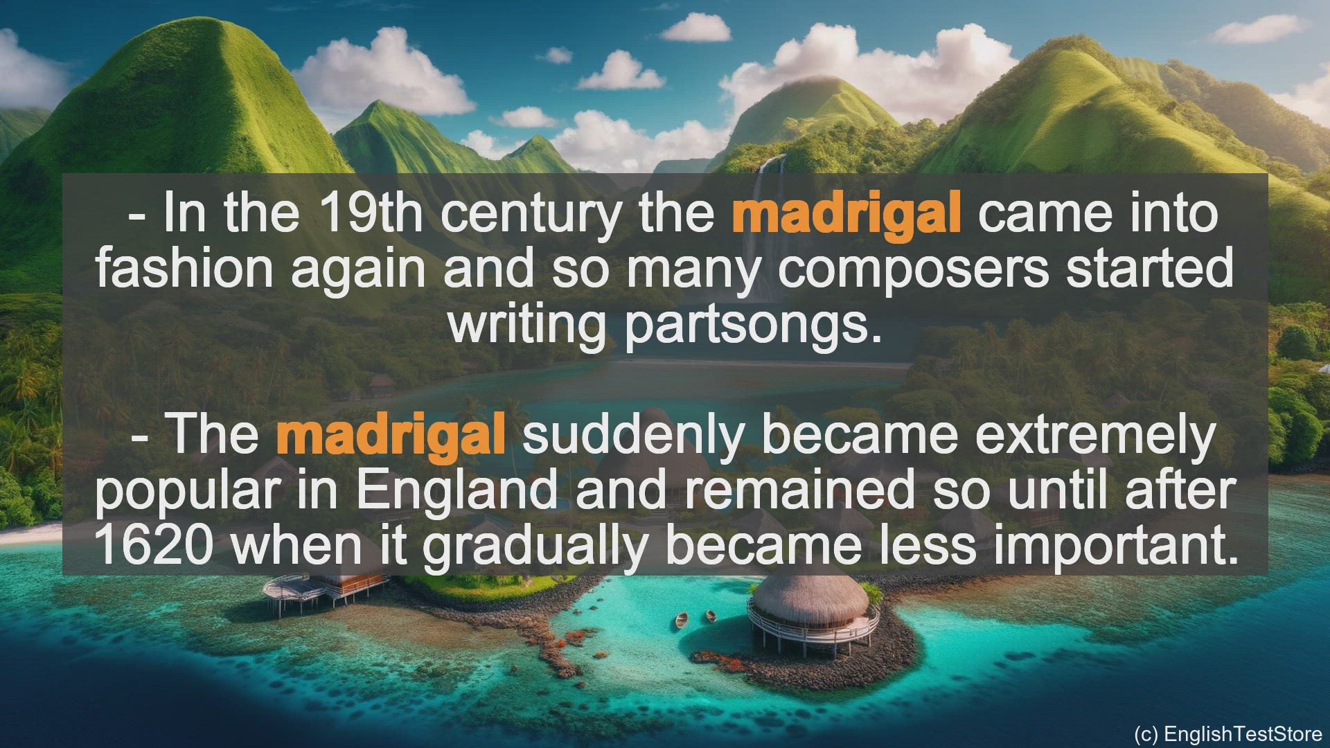 'Video thumbnail for Madrigal In Sentences - Examples Of Madrigal In Sentences'