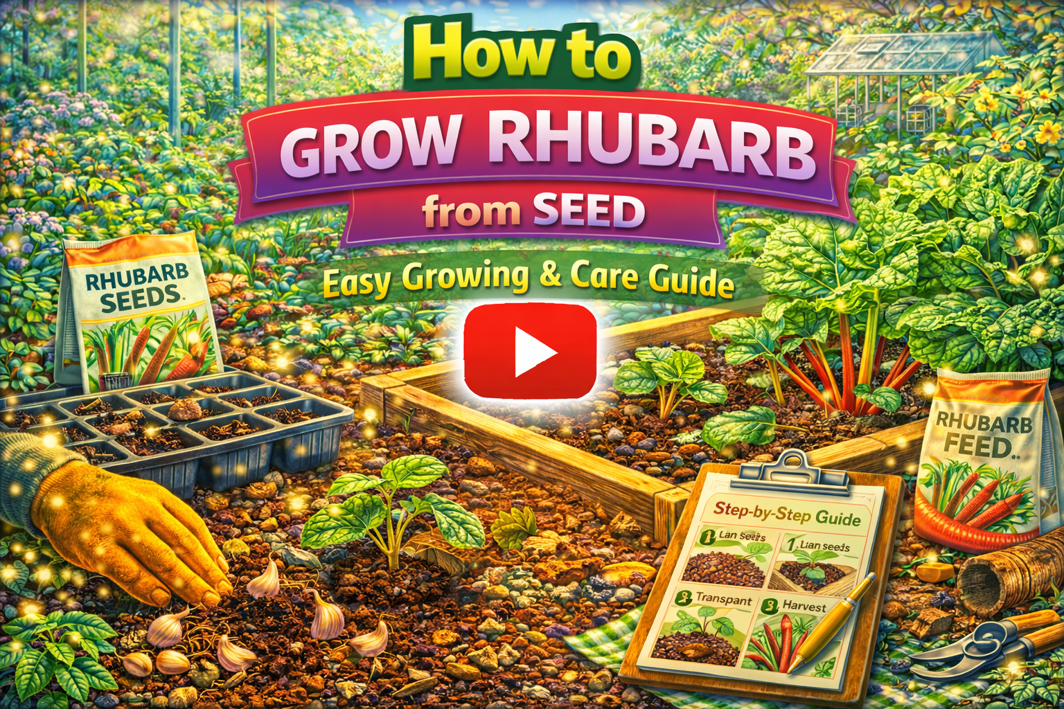 Video thumbnail for How to Grow Rhubarb from Seed | Easy Growing & Care Guide