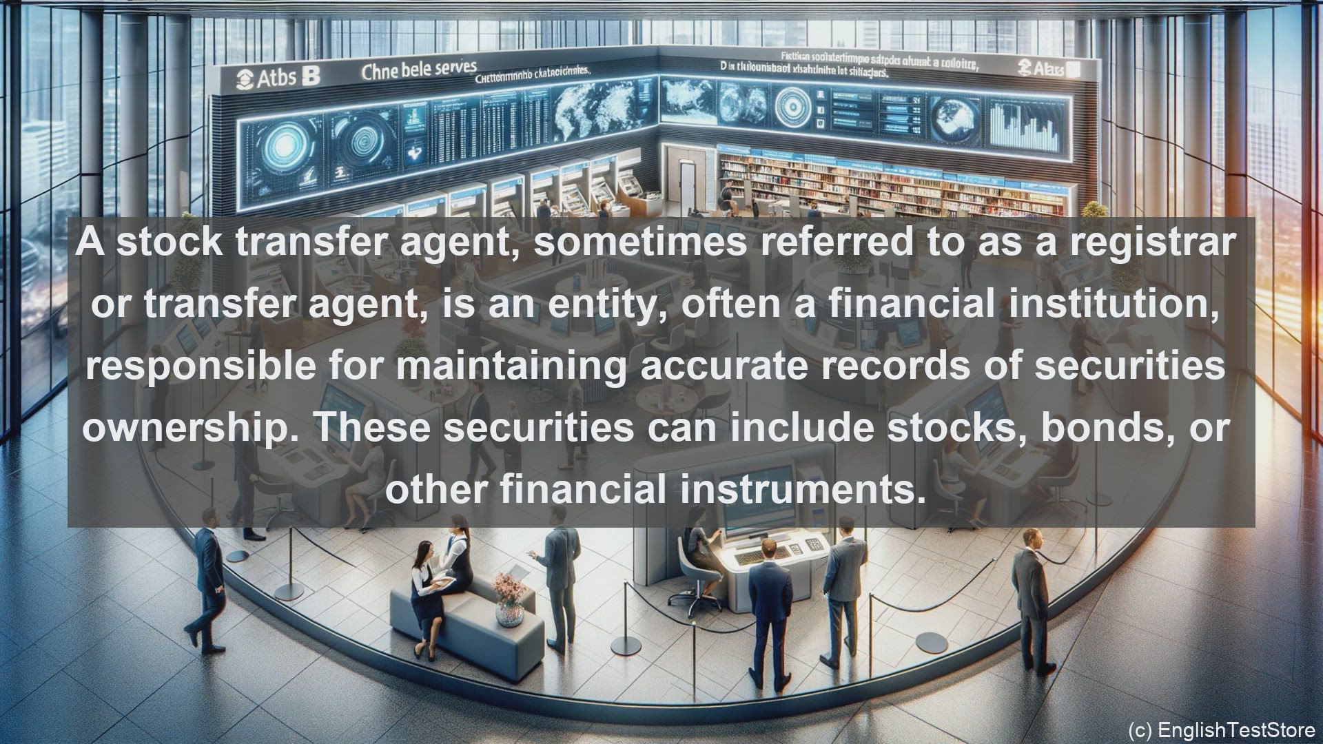 'Video thumbnail for Stock transfer agent in economics and finance'