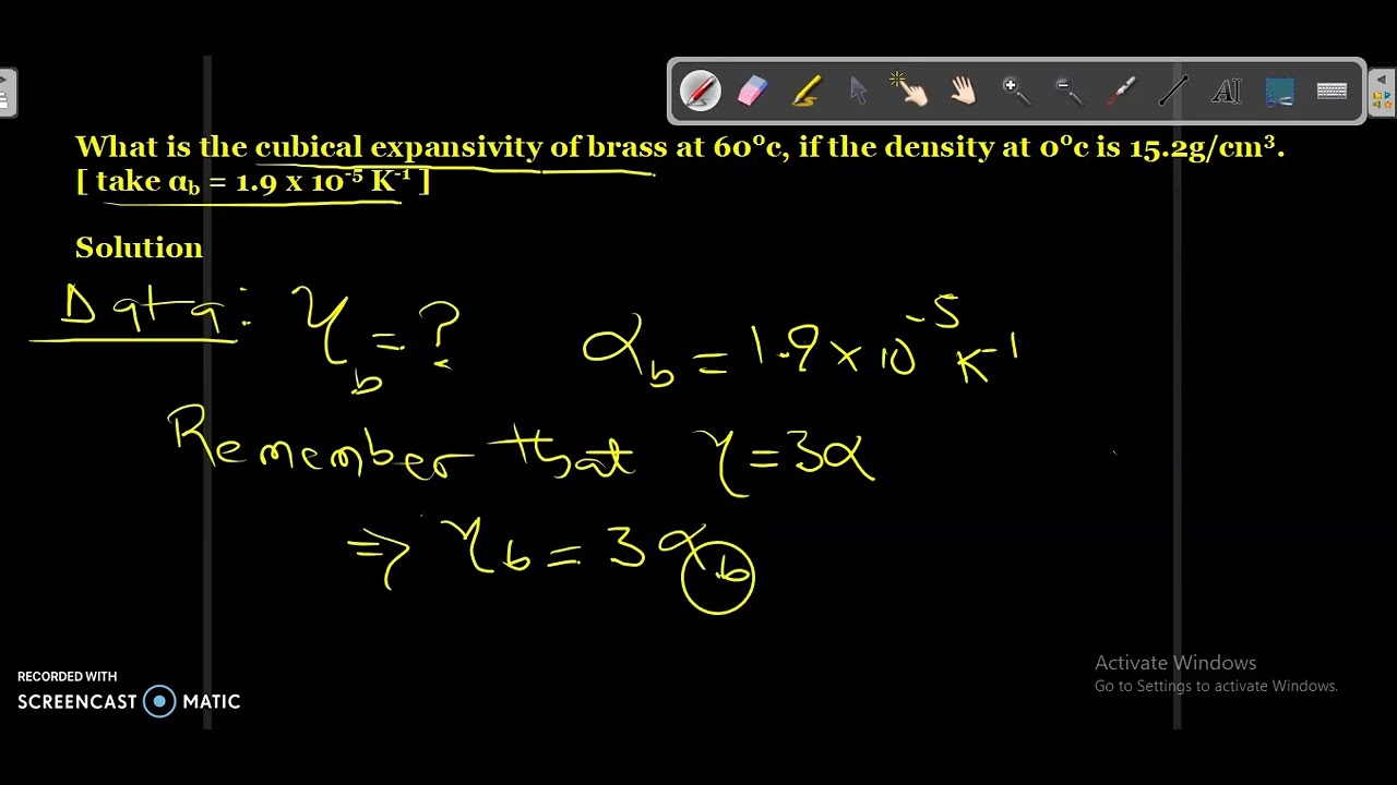 'Video thumbnail for How to calculate cubic expansivity'