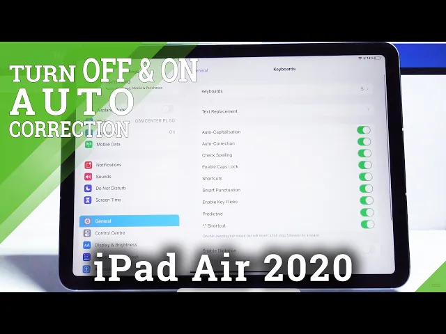 Video thumbnail for How to Turn On / Off Auto-Correction on iPad Air 2020 – Correct Misspelled Words