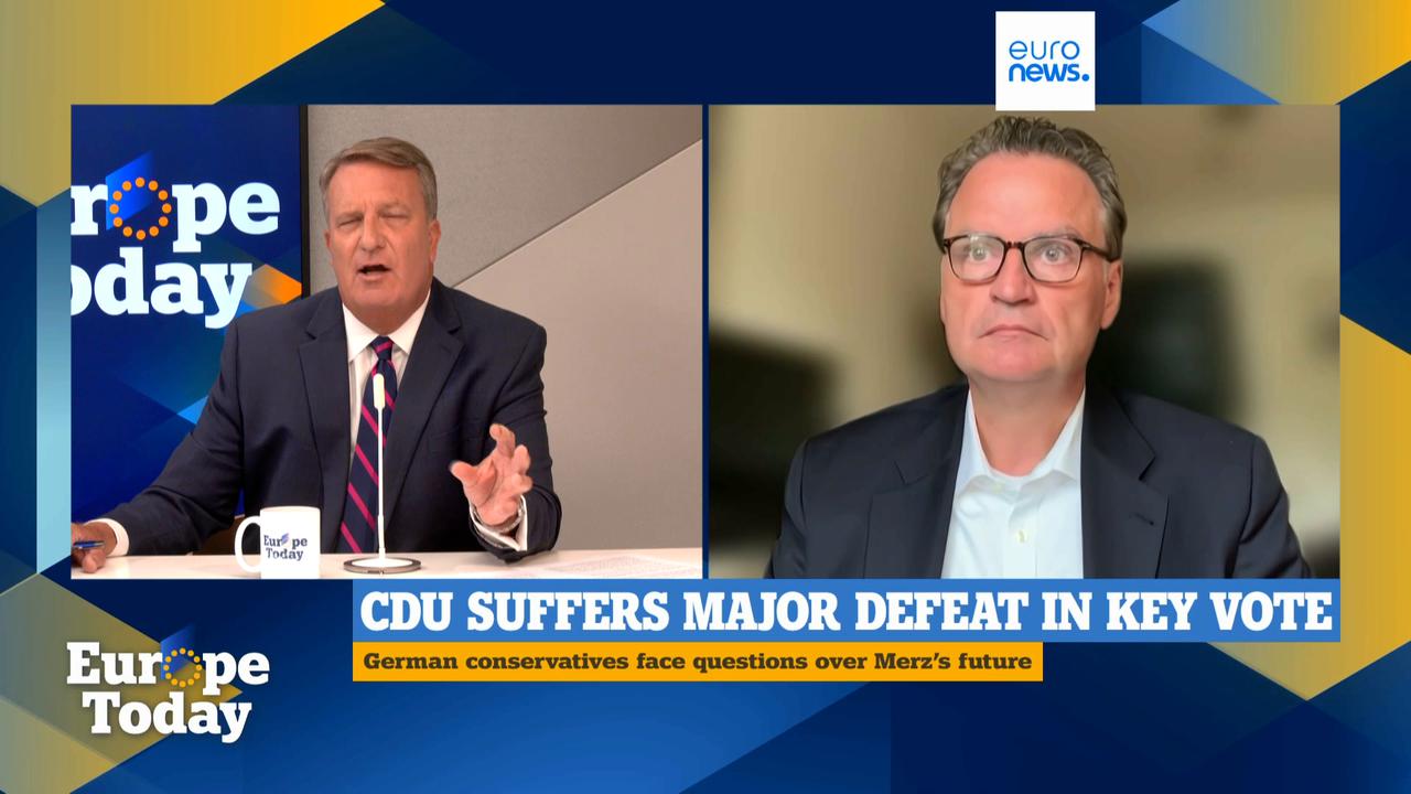 Video thumbnail for ‘Not right’ to discuss Merz's future a day after AfD's win in Saxony-Anhalt, CDU politician says