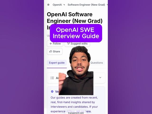 Video thumbnail for OpenAI SWE Interview Guide!
