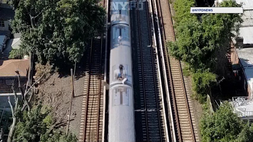 Video thumbnail for 'That’s insane.' Commuters react to shocking video of teens subway surfing in Brooklyn