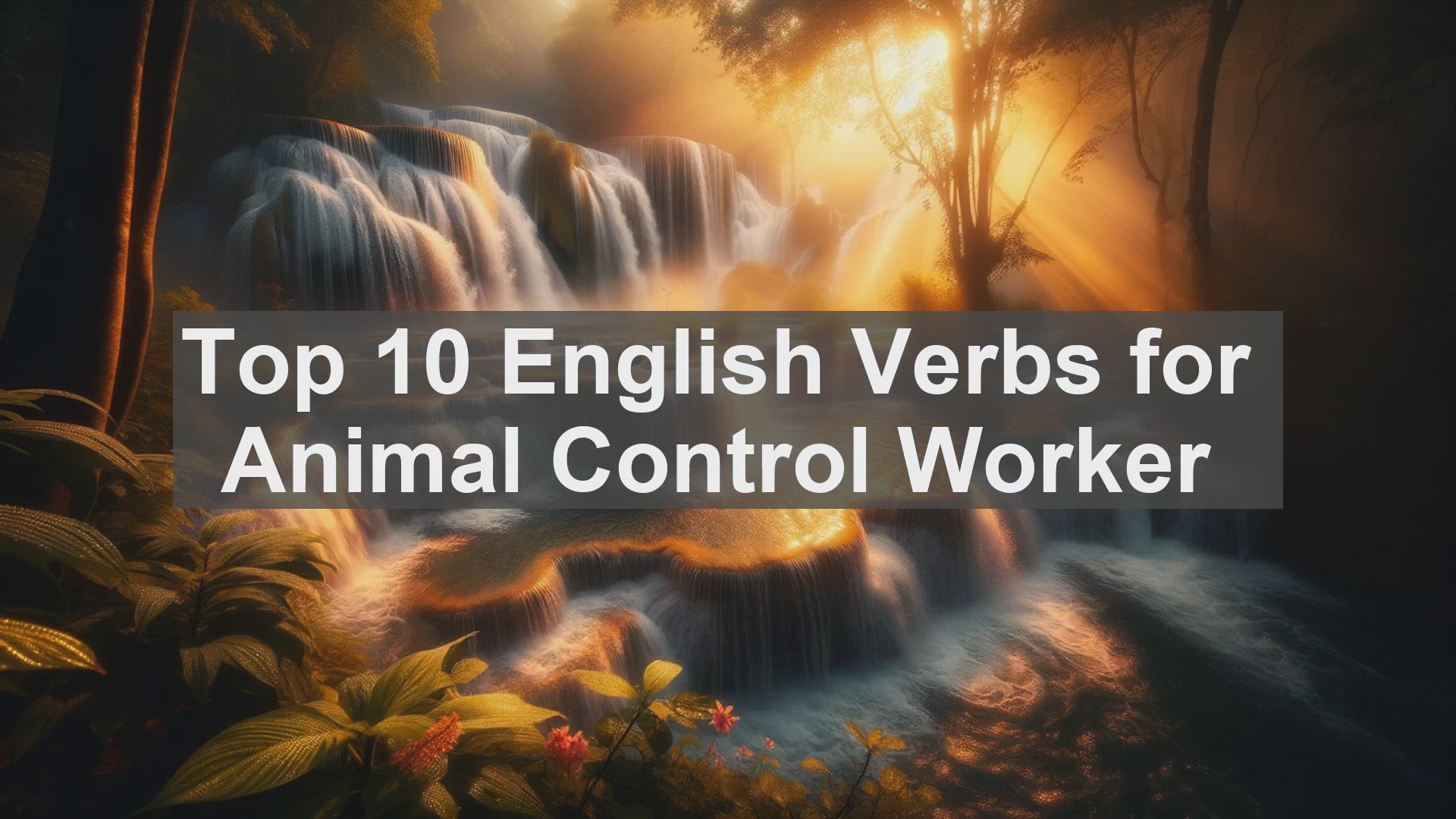 'Video thumbnail for Top 10 English Verbs for Animal Control Worker'