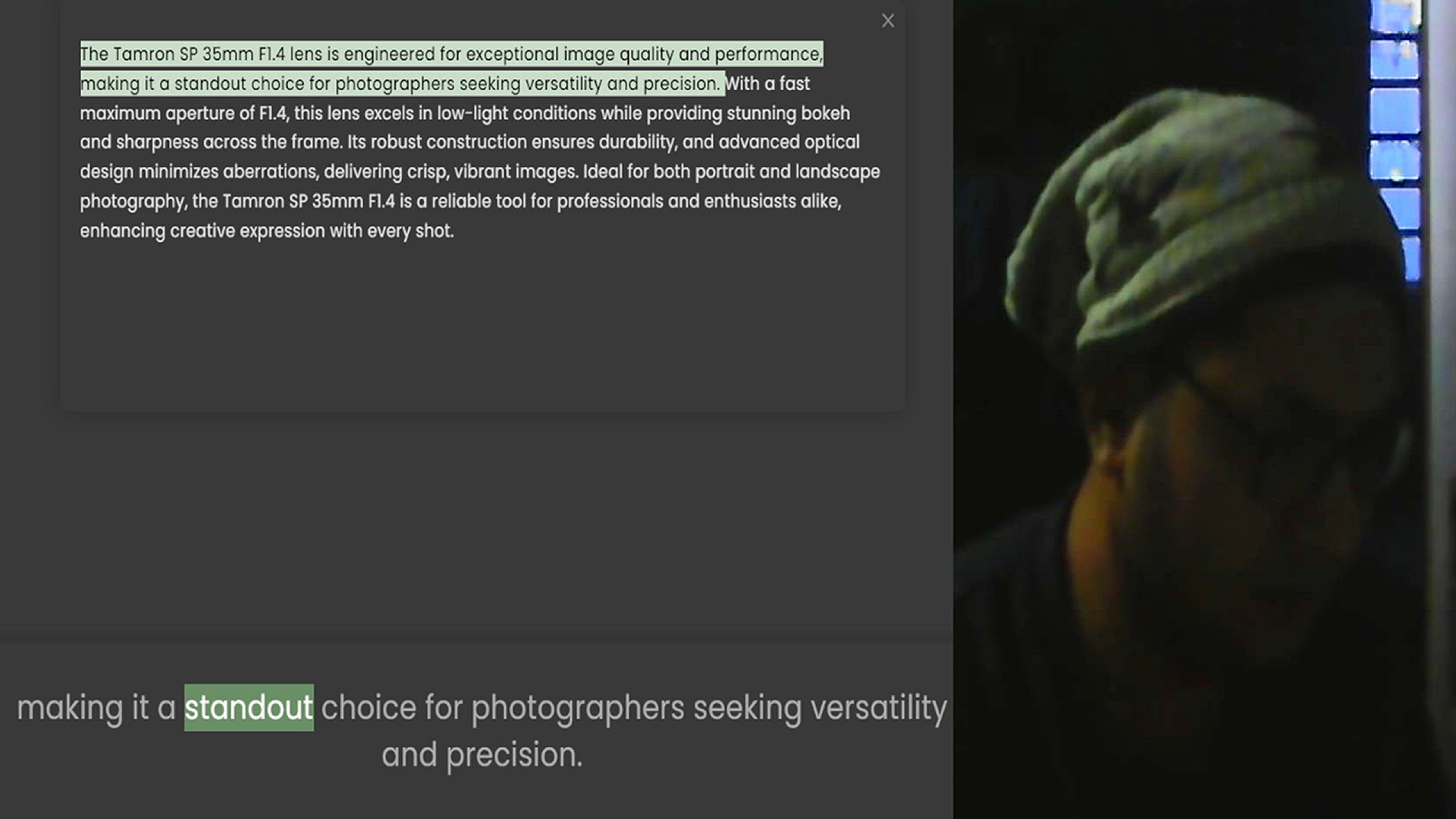 Video thumbnail for The Tamron SP 35mm F1.4 lens is engineered for exceptional image quality and performance, making it a standout choice for photographers seeking versatility and precision. With a fast maximum aperture of F1.4, this lens excels in low-light