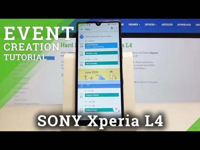 Video thumbnail for How to Add Event to Calendar in SONY Xperia L4 – Create Event & Notification