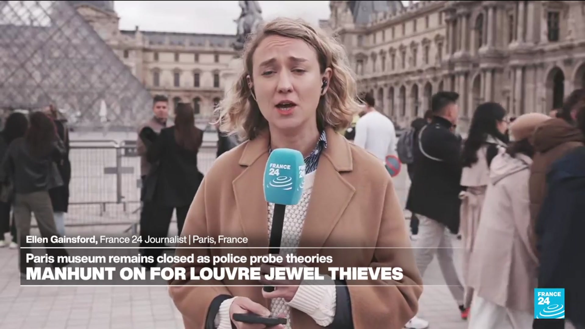 'Video thumbnail for Louvre heist: Manhunt underway as security issues come to light'