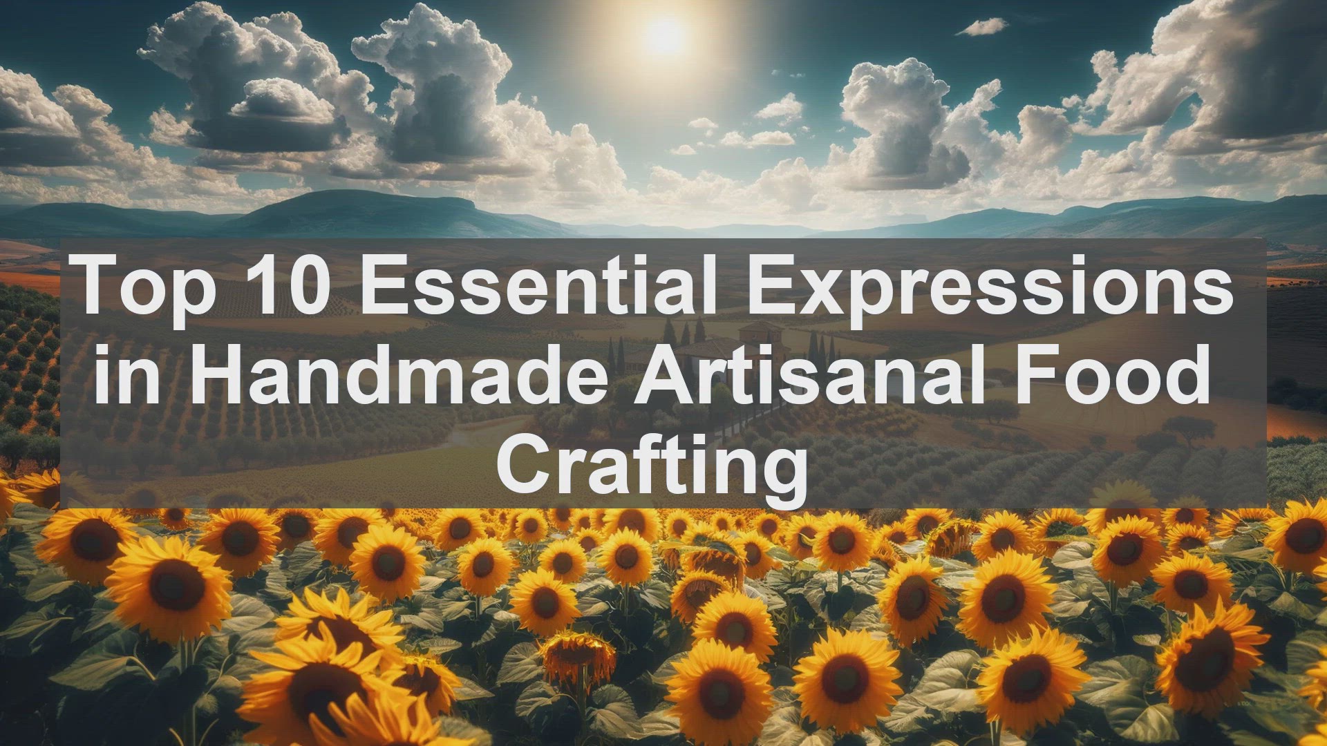 'Video thumbnail for Top 10 Essential Expressions in Handmade Artisanal Food Crafting'